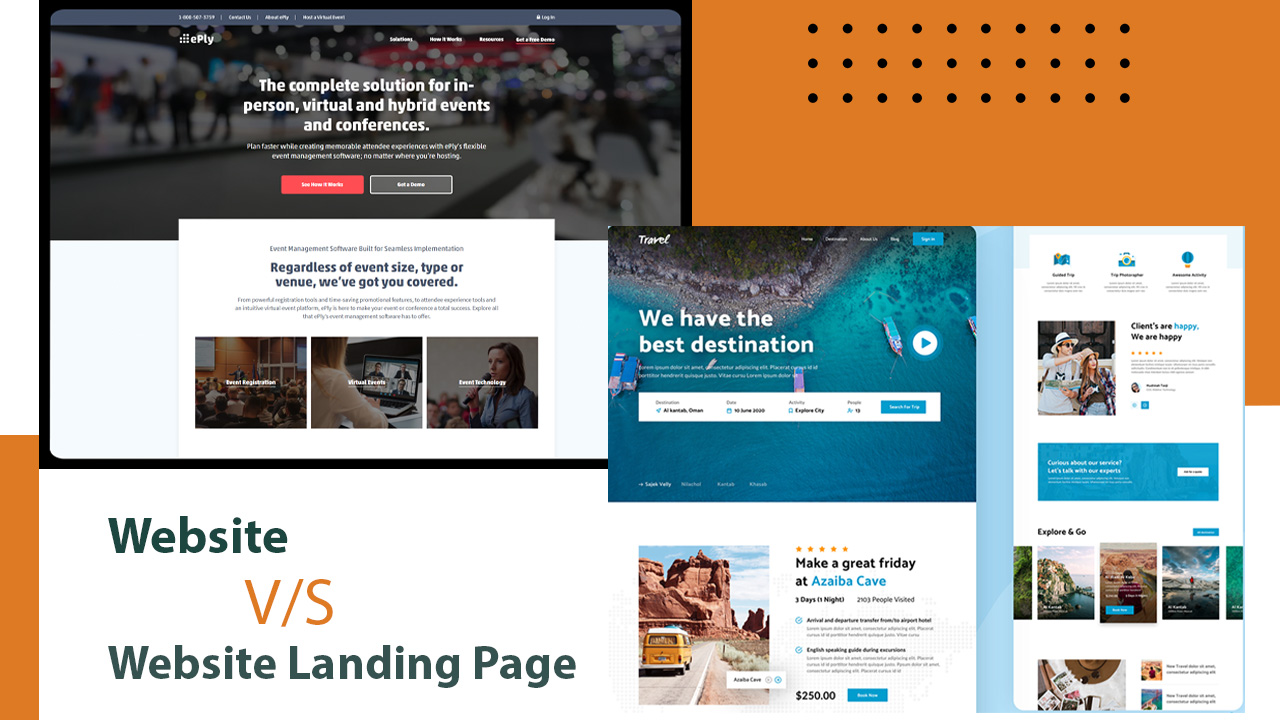 Website VS Website Landing Page Design
